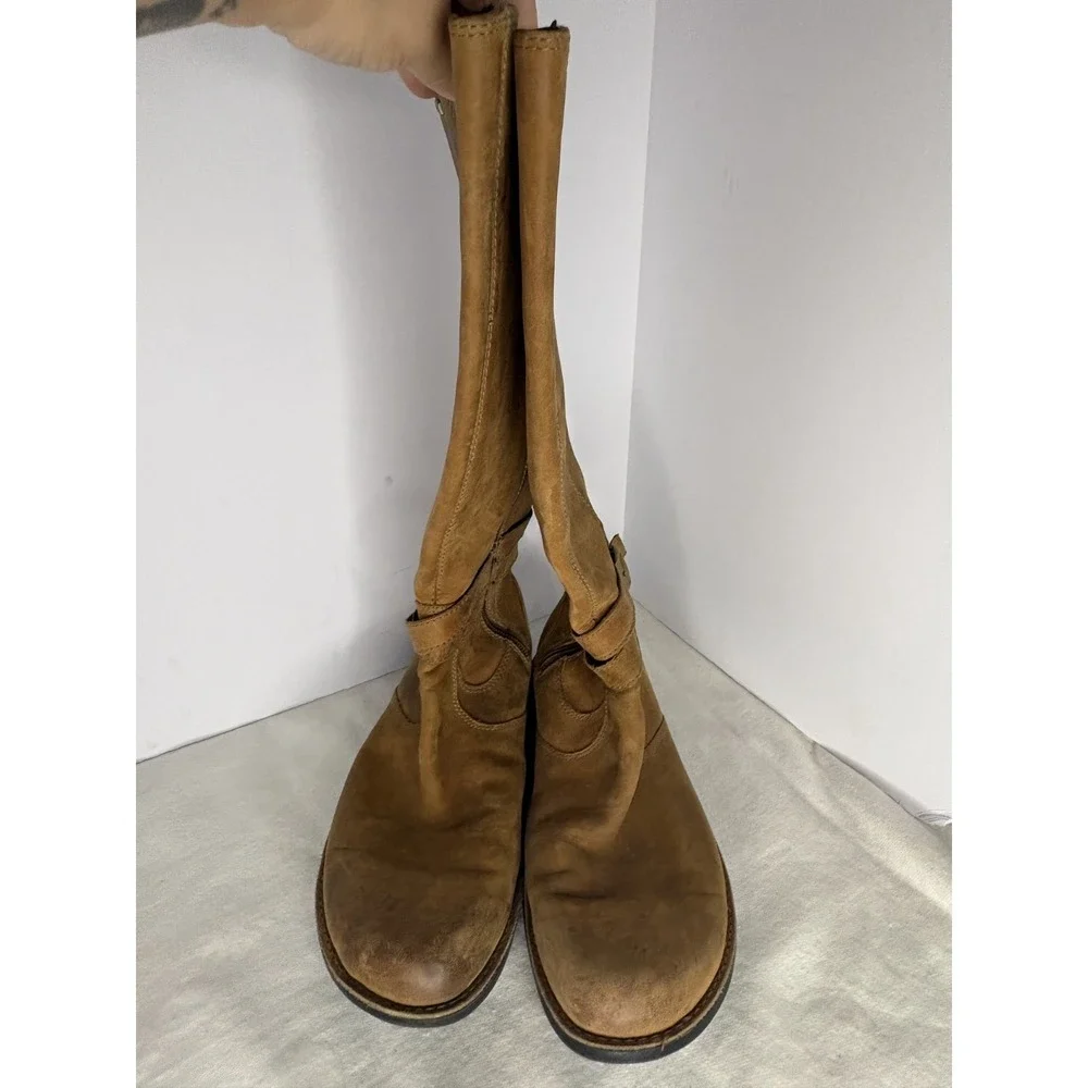Merrell Knee High Boots Women's Size 9 Chestnut Waterproof Leather Tetra Strap